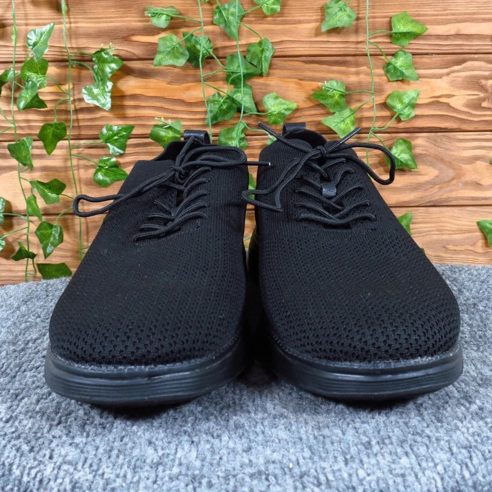 Vilocy V2201 Men Oxford Sneakers‎ Size 13 Dress Walking Shoes Black Knit Textile